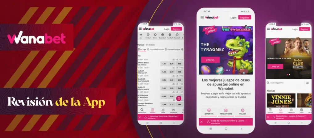 Wanabet app para Android e iOS